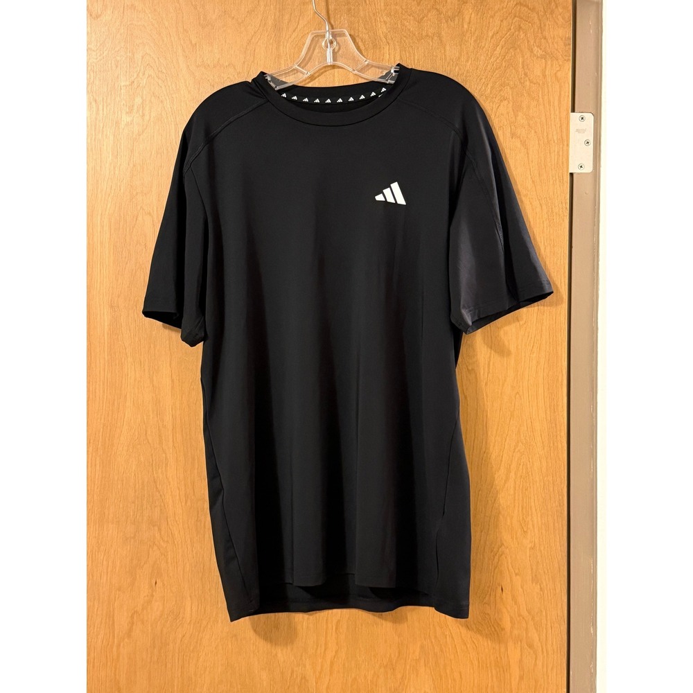 Adidas Training T-Shirt Mens Short Sleeve Athletic Gym Workout Tee Black Medium
